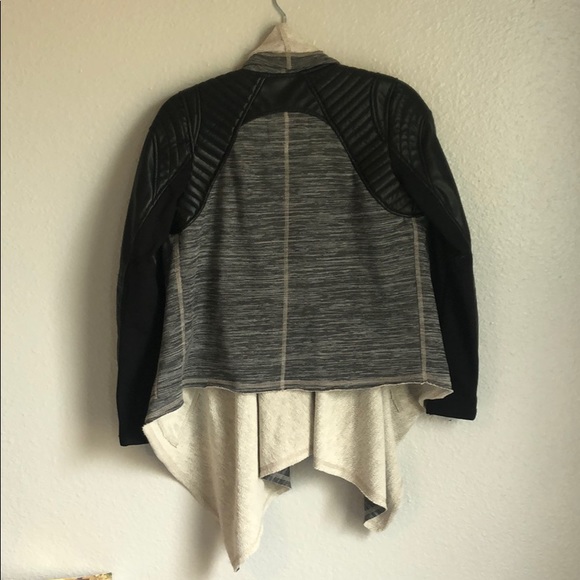 BLANKNYC Faux Leather jacket/sweatshirt combo - Picture 2 of 6